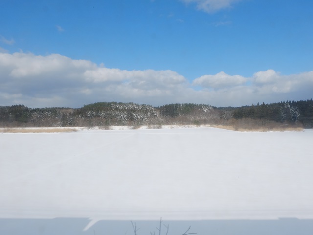 青空と雪景色
