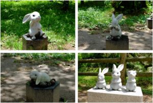 ウサギの像
